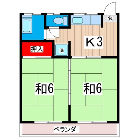 スズキハイツＡの物件間取画像